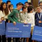 Los alumnos de 3º y 4º de ESO premiados, en la entrega de los galardones el pasado 13 de junio en Madrid.