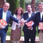 García Sotos, con perilla, con otros candidatos de Albacete