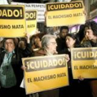 Una protesta en Madrid contra la violencia de género tras la muerte de cuatro mujeres este martes