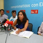 La diputada socialista Helena Castellanos en la rueda de prensa de ayer.