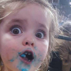 La reacción de la pequeña Beatrix en el partido de los Mariners de Seattle.