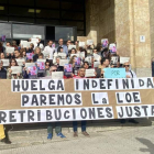 Una de las protestas de los funcionarios de la administración de Justicia de León. M.A.Z.