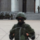 Los militares tomaron la ciudad para evitar que la manifestación llegara al centro STRINGER