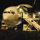 Un avión en el aeropuerto de East Midlands donde se halló un paquete sospechoso.