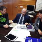 Ismael de la Varga, Luis Alberto Solís y Ana Ferreras, ayer