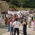 Numerosas personas se manifestaron el pasado año pidiendo la apertura de las piscinas en Valderrueda