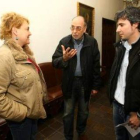 Cristina Falagán, Luis Masdeu y Salvador Ferrer ayer en el Ayuntamiento