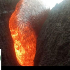 Imagen captada por la cámara GoPro de la erupción del volcán Kilauea.