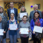 Foto de familia de autoridades y donantes en La Robla. PLANILLO