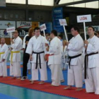 Rubén Solera, primero por la derecha, se hizo con la medalla de bronce en el Nacional de Menorca.