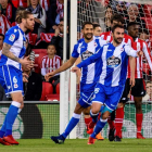 Adrián encauzó el triunfo del Deportivo frente al Athletic. ZORRILLA