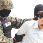 Traslado de Joaquín ‘El Chapo’ Guzmán cuando fue detenido en febrero del año pasado.