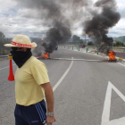 El corte en la N-120 se alargó durante hora y media.