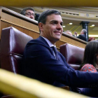 Pedro Sánchez, durante el debate de la moción de censura.