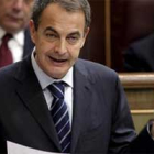 El presidente del Gobierno, José Luis Rodríguez Zapatero, durante una de sus intervenciones.