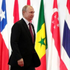 El presidente ruso, Vladímir Putin, a su llegada a la cumbre del G-20 en Osaka.