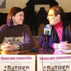 La investigadora Marisa Alonso, con la concejala Mercedes González Rojo.