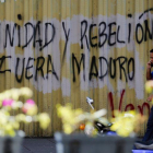 Un grafiti en contra del Gobierno del presidente Nicolas Maduro en una calle de Caracas Venezuela.
