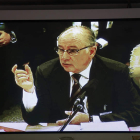 Rodrigo Rato durante su declaración en la Audiencia Nacional. JAVIER LIZÓN