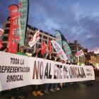Protesta por los despidos de Unicaja. MARCIANO PÉREZ