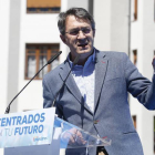 Juan Martínrz Majo durante un acto de su partido en la campaña electoral.