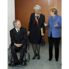 Schäuble, Lagarde y Merkel, antes del Consejo de Ministros.