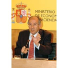 El secretario de Estado de Hacienda durante la rueda de prensa de ayer