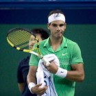 Nadal, con gesto de decepción tras caer en la final.