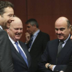Jeroen Dijsselbloem, Michael Noonan, Luis de Guindos y María Luis Albuquerque.