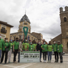 Anuncio ayer de la recaudación de la XIV Marcha. FERNANDO OTERO