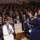 Antonio Garamendi, ayer, tras su victoria a la presidencia de la Ceoe. JUAN CARLOS
