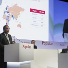 Ángel Ron, presidente del Banco Popular, en la junta general de accionistas celebrada ayer en Madrid.