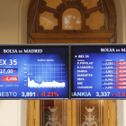 El Ibex 35 se resintió ayer de la calificación de la agencia al sector bancario.