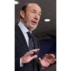 Pérez Rubalcaba, durante un acto electoral.