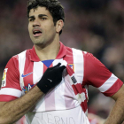 Diego Costa celebra su gol tras marcar ante el Espanyol.