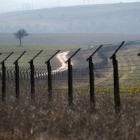 Alambrada entre la frontera de Bulgaria y Turquía.