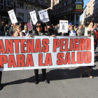 Las antenas han propiciado protestas como la de la imagen.