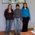 Silvia Losada, Begoña Múñez (profesora) y Natalia Lara