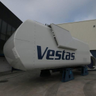 Un aerogenerador en la fábrica de Vestas en Villadangos del Páramo.