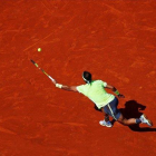 Primer partido de Rafa Nadal contra el alemán Yannick Hanfmann  en Roland Garros, París.