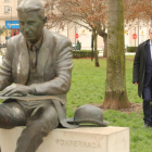 Marco Morala, el candidato del PP por Ponferrada, en el parque de la Provincia del Bierzo en Ponferrada.