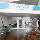 Trabajos en el Miguel Delibes para la convención del PP.