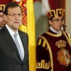 El presidente del Gobierno, Mariano Rajoy, el viernes, durante los actos del aniversario de la Constitución.