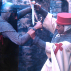Félix Rotaeta y Miguel Arribas, midiendo fuerzas en la batalla grabada en el castillo de Ponferrada.