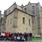 Los peregrinos, el sábado en la colegiata de Villafranca.