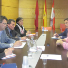 Los procuradores leoneses del Grupo Popular, en la reunión de ayer.
