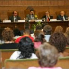 Un momento de la inauguración de los cursos de español que imparte la Universidad