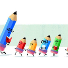 'Doodle' de Google dedicado el 'Día del Maestro' en España.