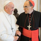 El papa Francisco, tras recibir el pasado lunes al cardenal Philippe Barbarin en el Vaticano.
