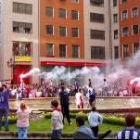 Los aficionados tomaron el habitual lugar de celebraciones el domingo